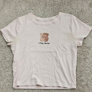 Hollister Pink Teddy Bear T-Shirt